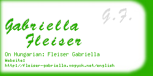 gabriella fleiser business card